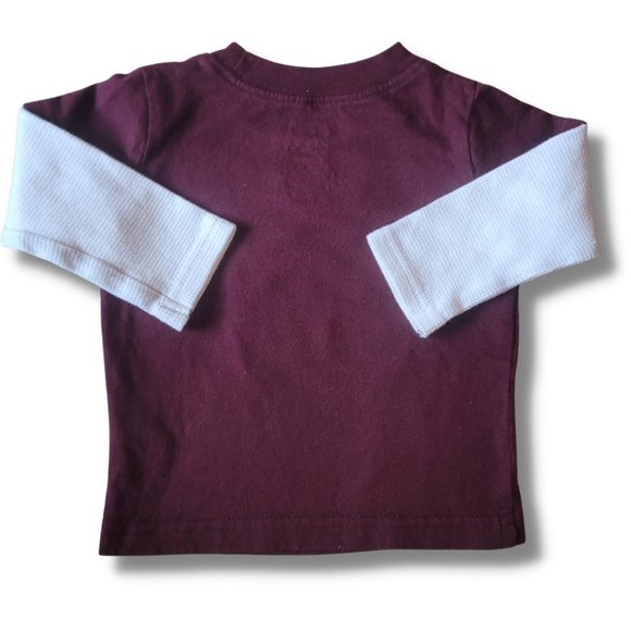 4/$20 Long sleeved red baby shirt  Size 3 -6 mths - Picture 2 of 3